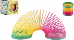 Resorte espiral arcoíris de plástico 6,5 cm