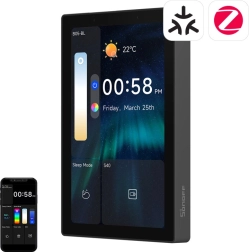 Sonoff nspanel pro 120 panel de control inteligente con soporte para Matter, Wi‑Fi, Bluetooth y Zigbee – negro