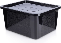 Caja de almacenamiento de plástico con tapa 20 l