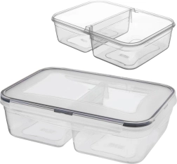 Caja de alimentos dividida con tapa y junta 2 l
