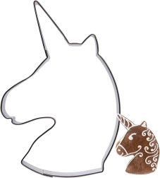 Cortador de galletas de unicornio de acero inoxidable 9 cm