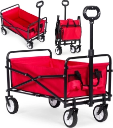 Carrito de jardín plegable rojo 48x90 cm MultiGarden
