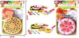 Set de alimentos de plástico – pizza y pastel