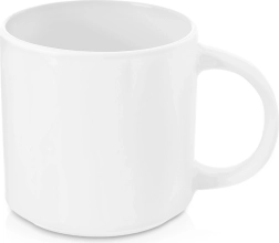 Taza de porcelana Mona 330 ml blanca