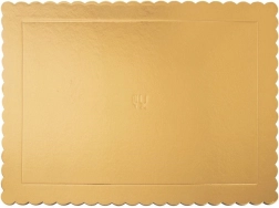 Base rectangular dorada para tarta 40 × 30 cm
