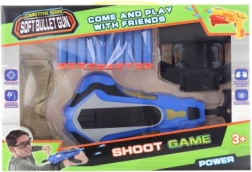 Pistola de dardos de espuma con soporte de muñeca y gafas protectoras
