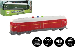 Locomotora de plástico 23 cm con pilas, sonido y luz