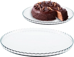 Fuente de cristal para tartas 32 cm