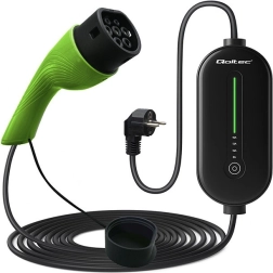 Cargador portátil para EV con regulación, Type 2, 3,5 kW, 230 V, LCD, LED, cable de 5 m