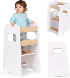Ayudante de cocina Montessori para niños ECOTOYS, torre de aprendizaje ajustable