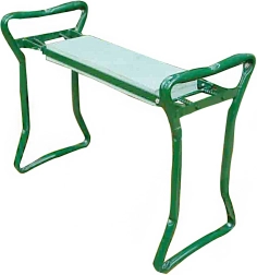 Banqueta y arrodillador de jardín de metal 59 × 27,5 × 49 cm