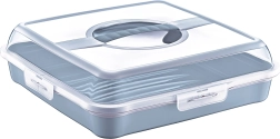 Recipiente para tarta y pasteles Party-Butler Nordic Blue 34,5 × 34,5 × 10,5 cm