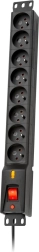 Protector contra sobretensiones LXARM con sistema PDU, 1,5 m, negro