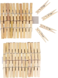 Pinzas de bambú para la ropa Ultra Clean, 48 uds.