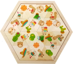 Puzzle mosaico Hess llama 24 piezas