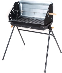Parrilla de jardín MADISON con cuba de hierro fundido y asador 55 × 28 × 60 cm