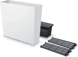 Jardinera alta URBI CASE T con inserto de 77 cm, blanca