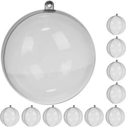 Bolas transparentes desmontables de 10 cm, set de 10 uds RUHHY