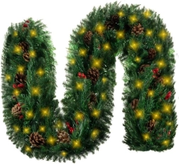 Guirnalda navideña 270 cm con luces LED RUHHY