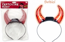 Cuernos de diablo luminosos a pilas 15 cm