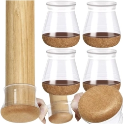 Fundas de silicona para patas de sillas con fieltro 13–23 mm, juego de 4 uds RUHHY