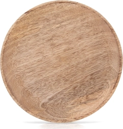 Plato de servicio de madera de mango 20 cm