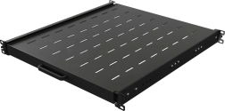 Bandeja extraíble para armario rack de 19" 1U, 500 mm, negra