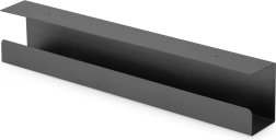 Canal de acero para cables bajo la mesa, 60 cm, negro