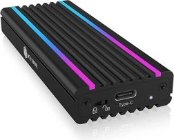 Caja de aluminio para SSD M.2 NVMe con iluminación RGB USB‑C 10 Gb/s