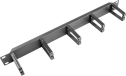 Organizador de cables para rack 19", 1U, tipo B, negro