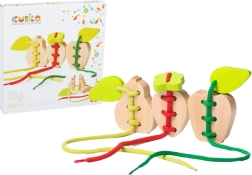 Juguete de madera con cordón Cubika Fruta pera manzana fresa