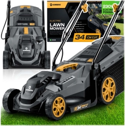 Cortacésped eléctrico Humberg HM-612 1400 W, ancho de corte 34 cm