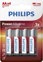 Pilas Philips Power Alkaline AA 4 uds