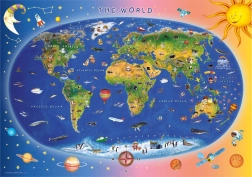 Puzzle mapa infantil Dino 300 piezas XL