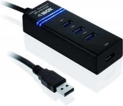 Hub USB 3.0 IUH3FB, 4× USB 3.0, negro