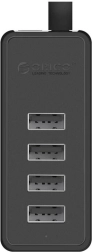 Orico USB Hub Adaptador 4x USB 2.0 (negro)