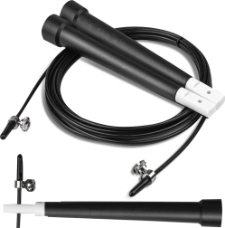 Comba de velocidad Neo-Sport negra con cable de acero