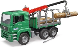 Camión Bruder MAN con remolque para transporte de madera