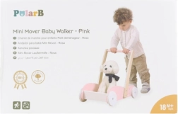 Andador de madera rosa para niños pequeños