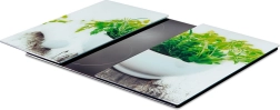 Tabla de cortar de vidrio y cubierta para placa de cocción 60 × 52 cm, 2 uds, VILDE