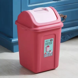 Papelera estrecha de plástico con tapa basculante 10 l