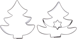 Cortador de galletas de acero – arbolito, 4,5 cm, 2 uds