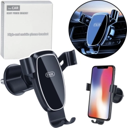 Soporte gravitacional para coche para teléfono para rejilla de ventilación – negro