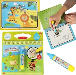 Libros de colorear con agua con animales y rotulador mágico de agua
