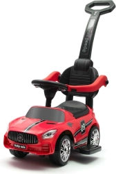 Correpasillos infantil con sonidos y barra de empuje BABY MIX Racer, rojo