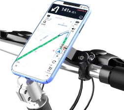 Soporte de teléfono para bicicleta y moto con amortiguación de vibraciones