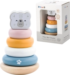 VIGA PolarB Pirámide educativa de madera - Oso polar