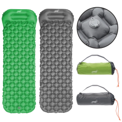 Colchoneta turística inflable con almohada 190 × 56 × 5,5 cm