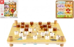 Laberinto educativo de madera 2 en 1 CLASSIC WORLD – granja y abecedario, 30 × 30 cm