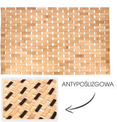 Alfombra de baño de bambú Barbados 50 × 70 cm
